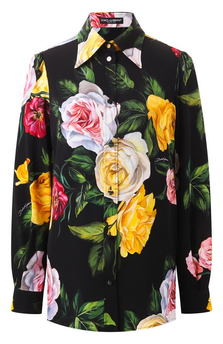 Женская шелковая блузка DOLCE & GABBANA разноцветного цвета по цене 0 руб., арт. F5S48T/FSA7B | Фото 1