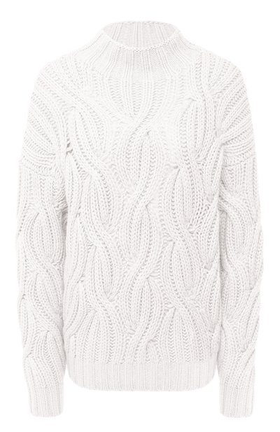 Кашемировый свитер BRUNELLO CUCINELLI белого цвета по цене 248000 руб., арт. M52362504, фото 1 Кашемировый свитер BRUNELLO CUCINELLI, арт. M52362504, фото 1