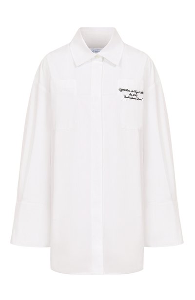 Женское хлопковое платье-рубашка OFF-WHITE, арт. 0WDG009S25FAB0010110