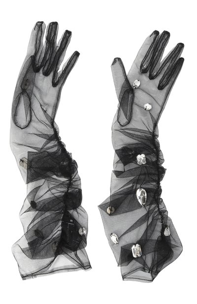 Перчатки DAVID KOMA черного цвета по цене 107500 руб., арт. PF25DKGL0VES04, фото 3 Перчатки DAVID KOMA, арт. PF25DKGL0VES04, фото 3