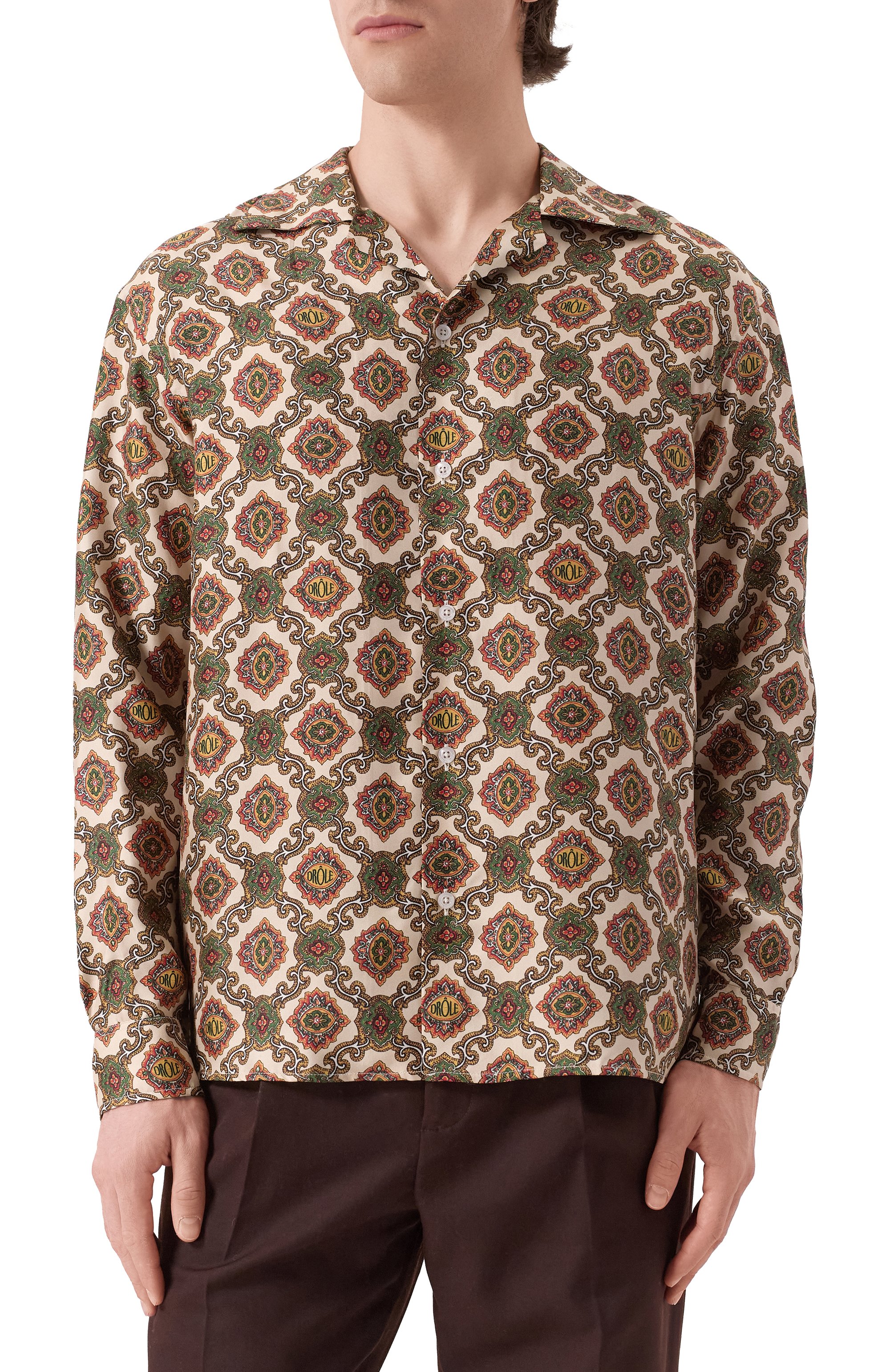 Шелковая рубашка DROLE DE MONSIEUR, арт. E-SH187-SE006-BG, фото 3