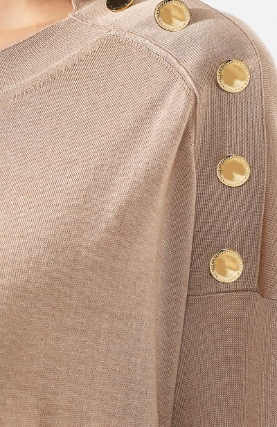 Платье из смеси шерсти и шелка STELLA MCCARTNEY бежевого цвета по цене 121000 руб., арт. 269330/S2087, фото 5 Платье из смеси шерсти и шелка STELLA MCCARTNEY, арт. 269330/S2087, фото 5