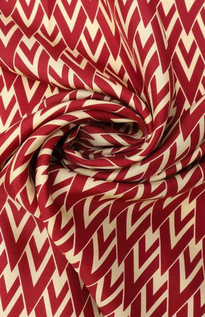 Шелковый платок VALENTINO бордового цвета по цене 55450 руб., арт. 7W2EI114/SHT, фото 3 Шелковый платок VALENTINO, арт. 7W2EI114/SHT, фото 3