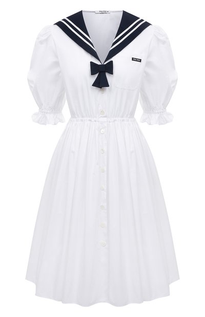 Хлопковое платье MIU MIU, арт. MF4290-819-F0009, фото 1