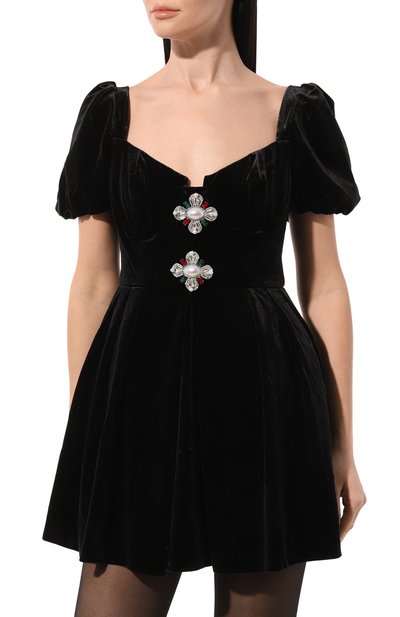 Бархатное платье SELF-PORTRAIT, арт. AW23-122S-B, фото 3