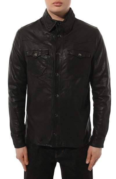 Кожаная рубашка GIORGIO BRATO, арт. GU24S12099, фото 3