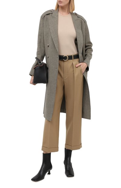 Шерстяные брюки SAINT LAURENT бежевого цвета по цене 96050 руб., арт. 627259/Y404W, фото 3 Шерстяные брюки SAINT LAURENT, арт. 627259/Y404W, фото 3