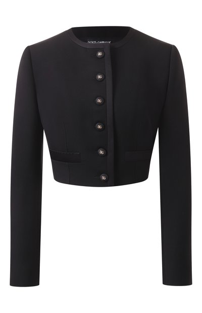 Женский жакет из шерсти и шелка DOLCE & GABBANA, арт. F27CPT/FUBGE