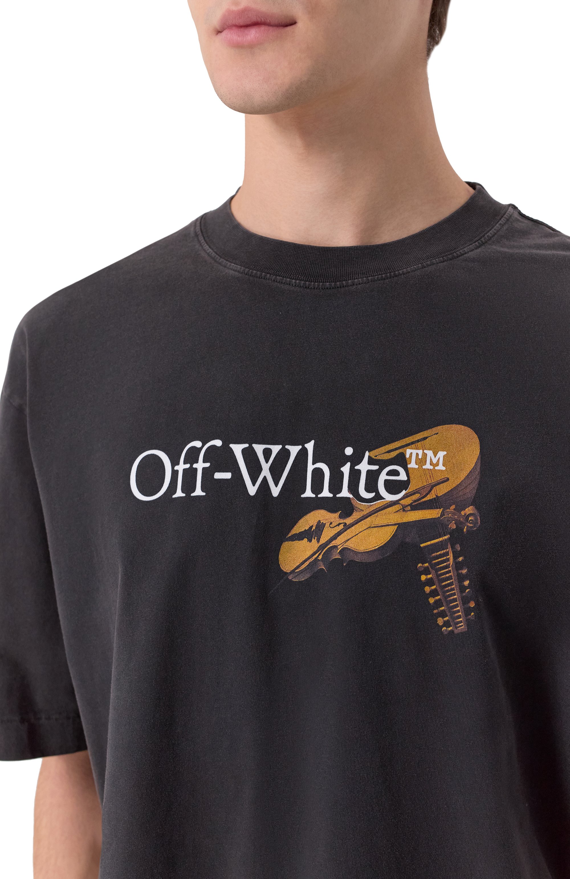 Хлопковая футболка OFF-WHITE, арт. 0MAA120F25JER00V, фото 5