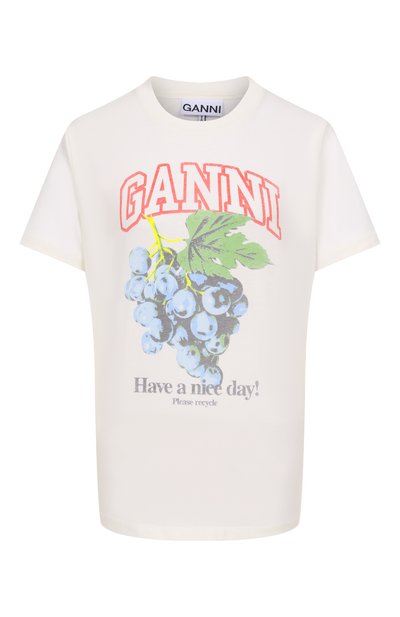Женская хлопковая футболка GANNI, арт. T4230