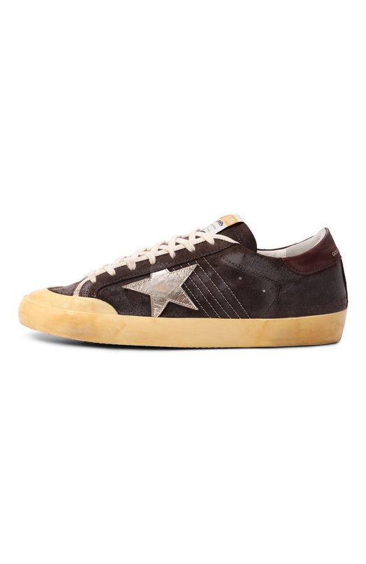 Замшевые кеды Super-Star Golden Goose Deluxe Brand GMF00107.F003375 Коричневый  GMF00107.F003375 Фото 4