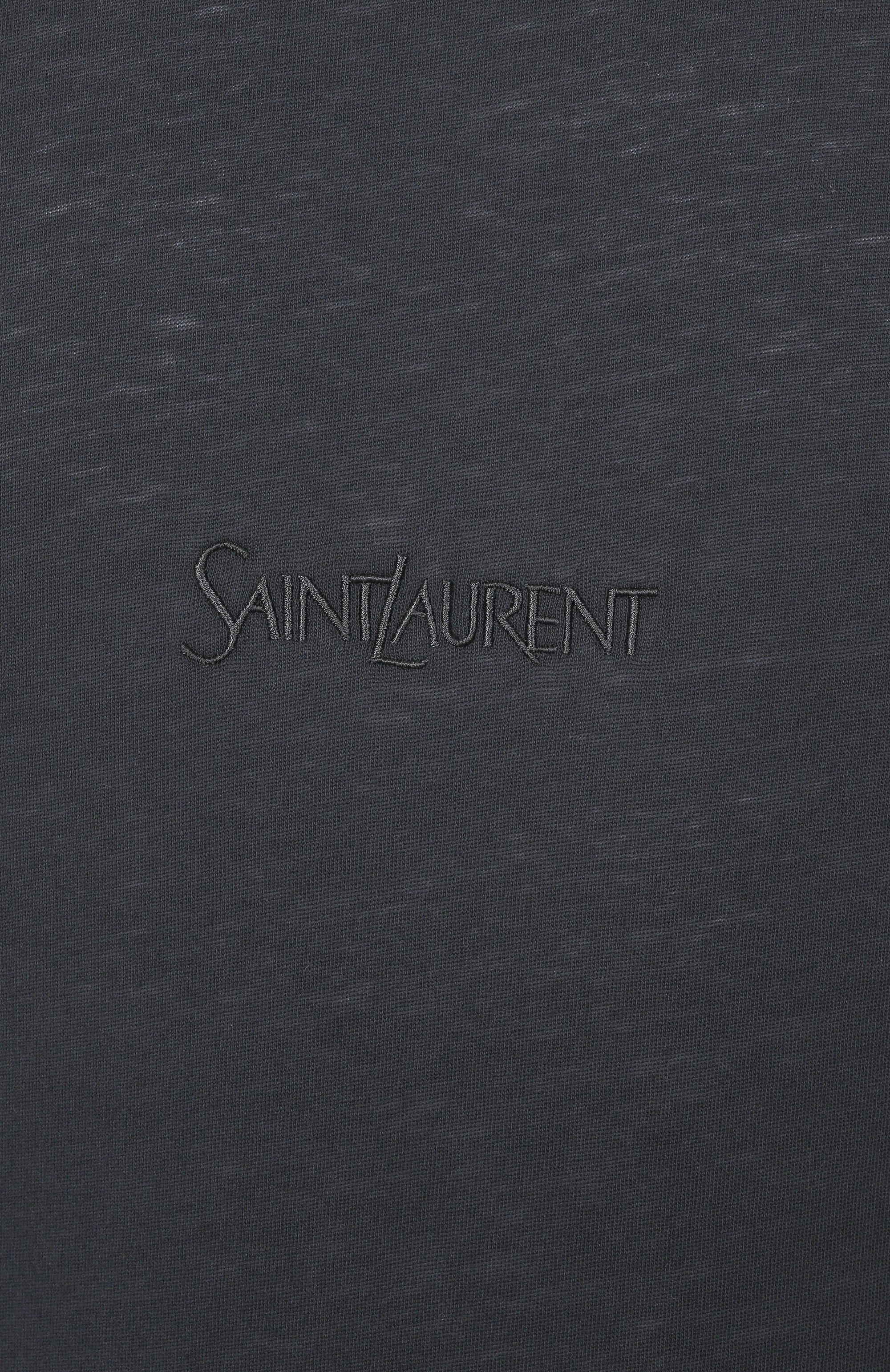 Хлопковая футболка SAINT LAURENT, арт. 818535/YBHD2, фото 6