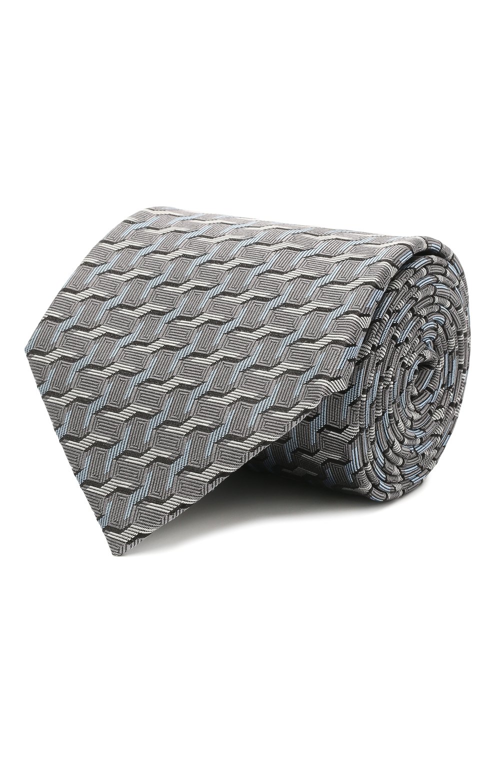 Шелковый галстук LANVIN серого цвета по цене 12600 руб., арт. 2101/TIE, фото 1 Шелковый галстук LANVIN, арт. 2101/TIE, фото 1