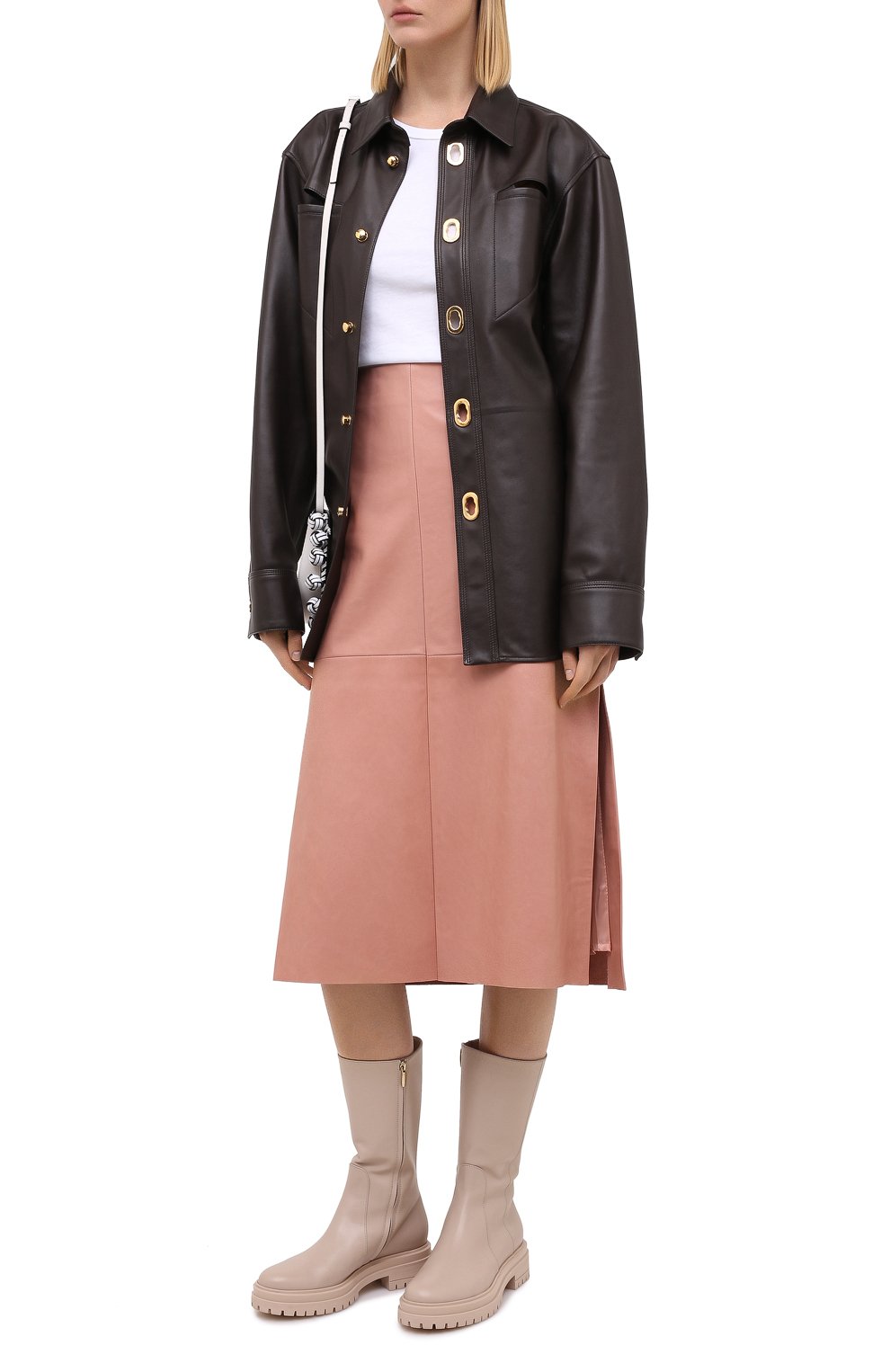 Кожаная юбка DROME, арт. DPD1961P/D1098P, фото 3