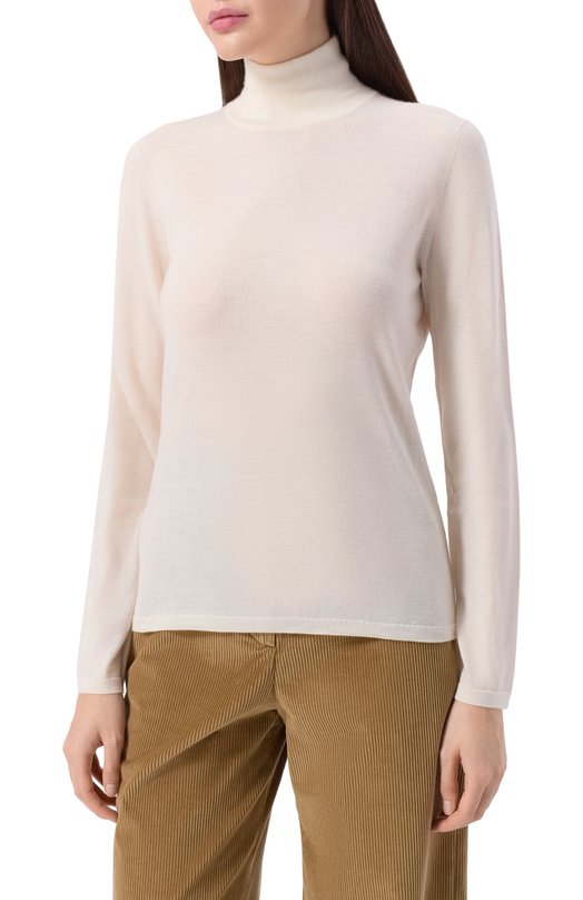 Кашемировая водолазка Max Mara MEANA Кремовый  MEANA Фото 3