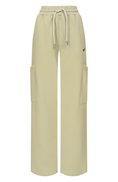 Женские хлопковые брюки-карго OFF-WHITE, арт. 0WCH025F25FLE001