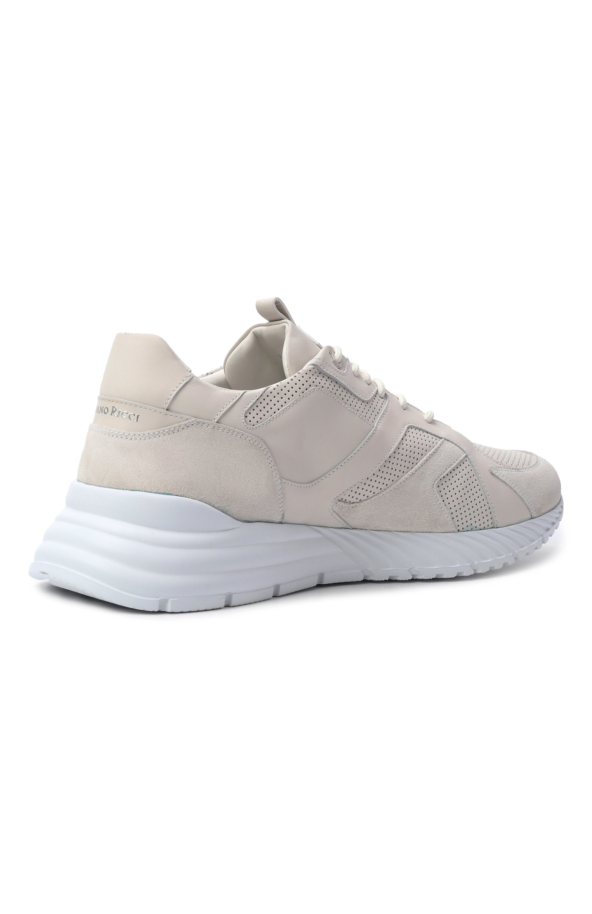 Кожаные кроссовки STEFANO RICCI кремового цвета по цене 124000 руб., арт. UV689G6676/WYSDP, фото 4 Кожаные кроссовки STEFANO RICCI, арт. UV689G6676/WYSDP, фото 4