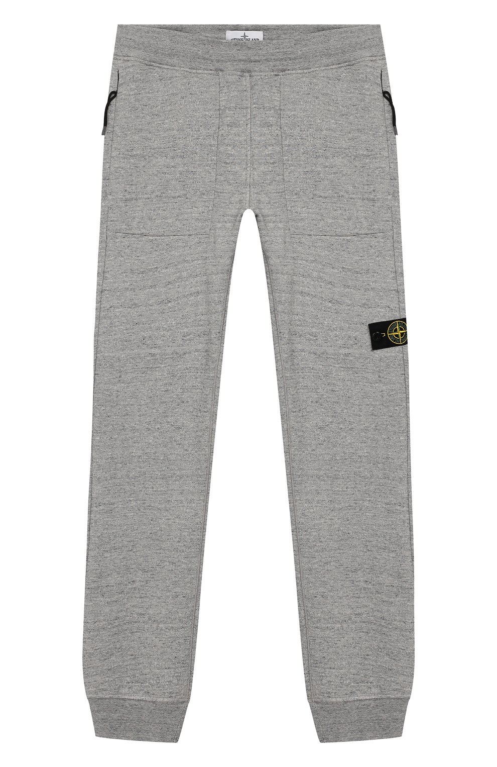 Хлопковые джоггеры STONE ISLAND серого цвета по цене 11700 руб., арт. 711661043/14, фото 1 Хлопковые джоггеры STONE ISLAND, арт. 711661043/14, фото 1