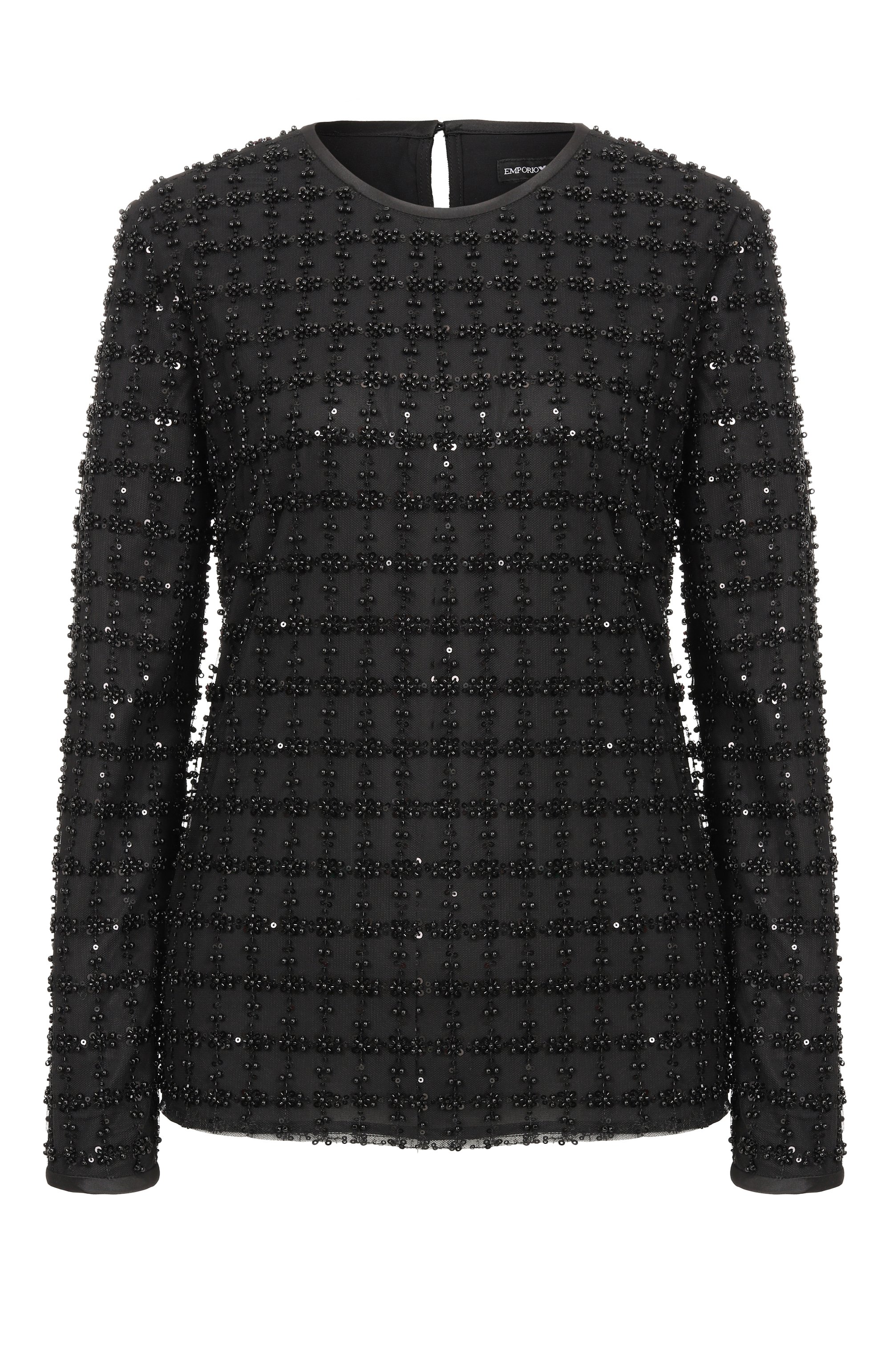 Топ с отделкой бисером EMPORIO ARMANI, арт. EW004098/AF20540, фото 1