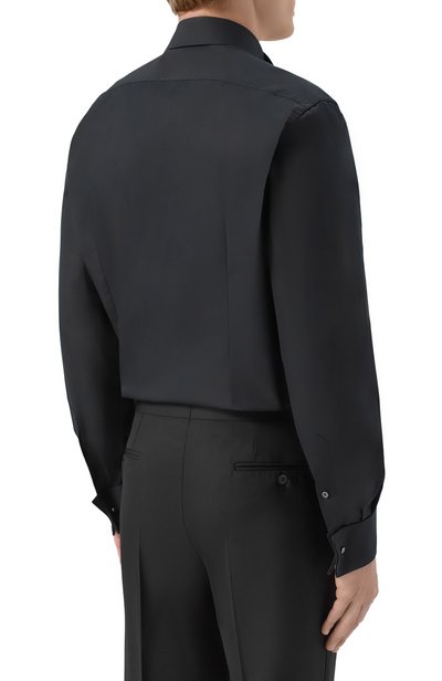 Хлопковая сорочка CORNELIANI черного цвета по цене 44850 руб., арт. 28P916/2A91082, фото 4 Хлопковая сорочка CORNELIANI, арт. 28P916/2A91082, фото 4