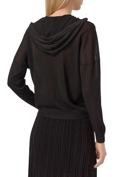 Худи из вискозы GRAN SASSO черного цвета по цене 39950 руб., арт. 57288/23008, фото 4 Худи из вискозы GRAN SASSO, арт. 57288/23008, фото 4