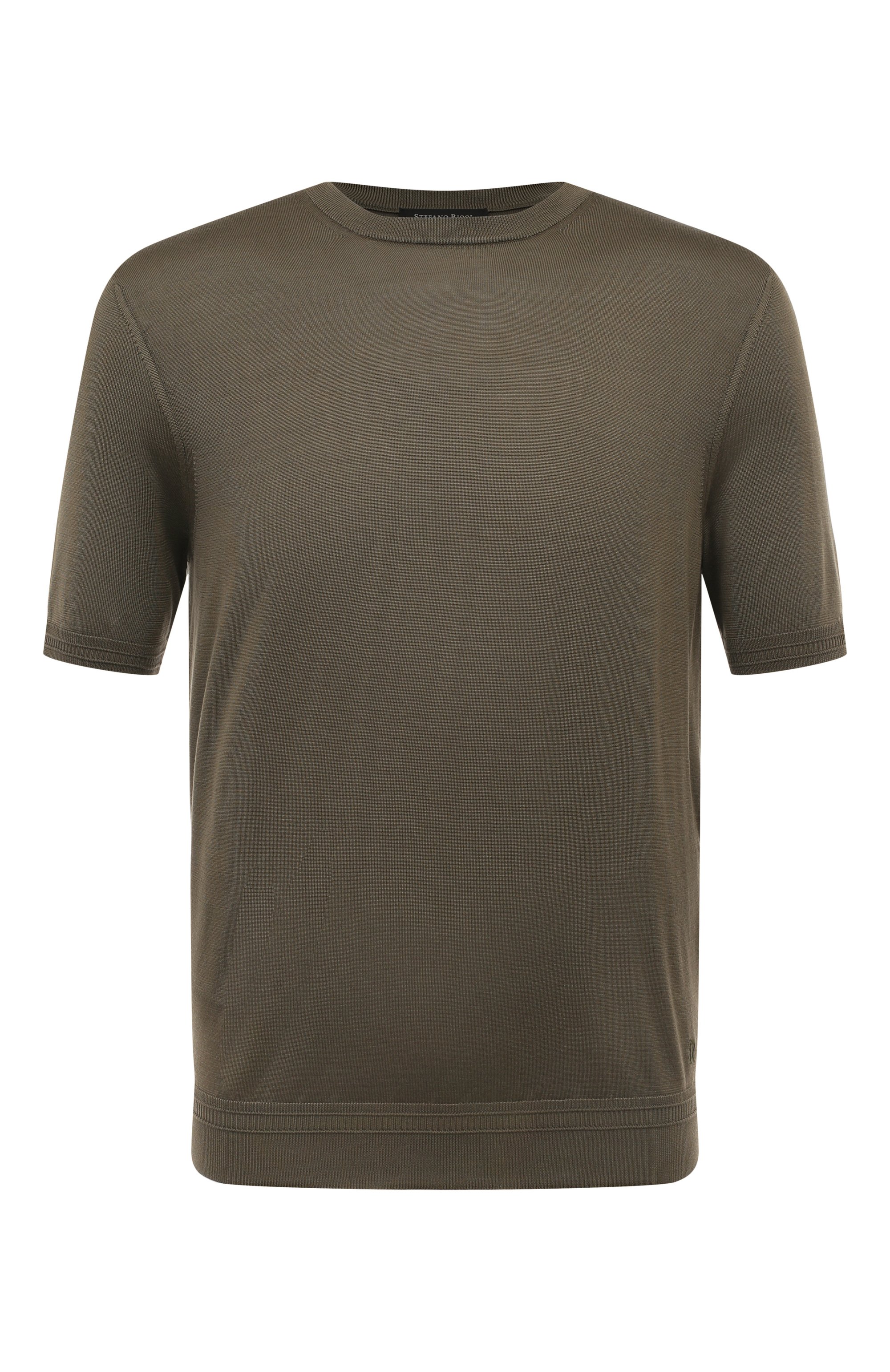 Шелковый джемпер STEFANO RICCI хаки цвета по цене 92400 руб., арт. K616215G10/F24101, фото 1 Шелковый джемпер STEFANO RICCI, арт. K616215G10/F24101, фото 1