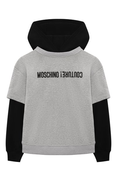 Хлопковое худи MOSCHINO, арт. HUF08K/LCA61/4-8