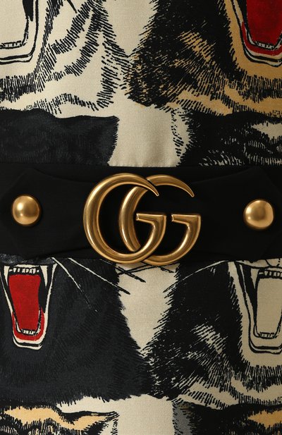 Приталенное платье-миди с принтом GUCCI, арт. 475827/ZJP46, фото 5