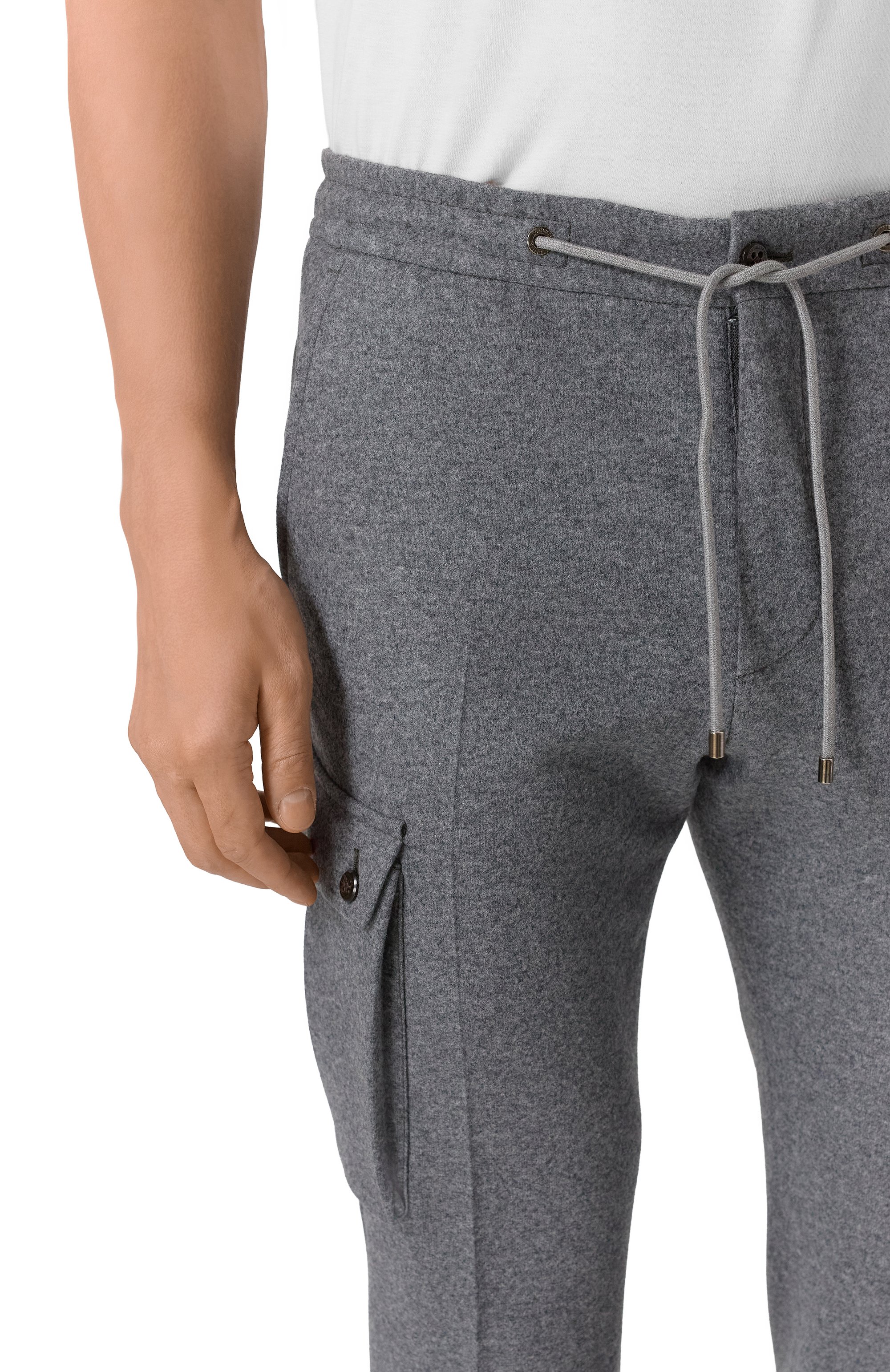 Шерстяные брюки-карго CORNELIANI, арт. 264L14-2618801, фото 5