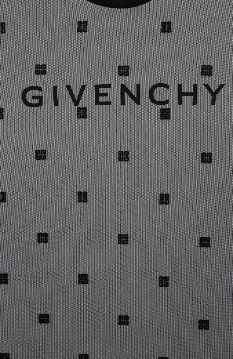 Детское платье GIVENCHY черно-белого цвета, арт. H30048/6A-12A | Фото 3 (Материал внешний: Синтетический материал; Рукава: Короткие; Девочки Кросс-КТ: Платье-одежда; Случай: Повседневный; Автоматизация состава: Проставлено; Автоматизация ТО: Проставлено; Ростовка одежда: 5 лет | 110 см, 9 лет | 134 см, 12 лет | 152 см, 7 лет | 122 см)