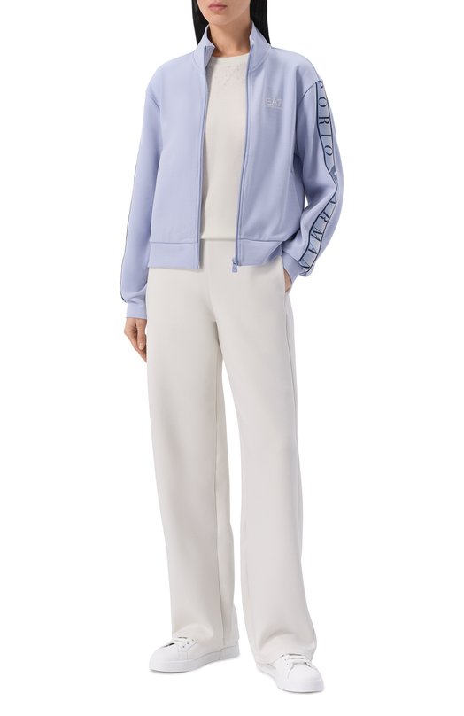 Футболка из вискозы EA7 7W001015/AF13919 Кремовый  7W001015/AF13919 Фото 2