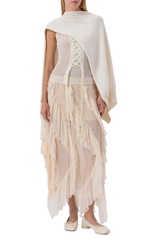 Шелковая юбка Isabel Benenato DW965S26 Бежевый  DW965S26 Фото 2