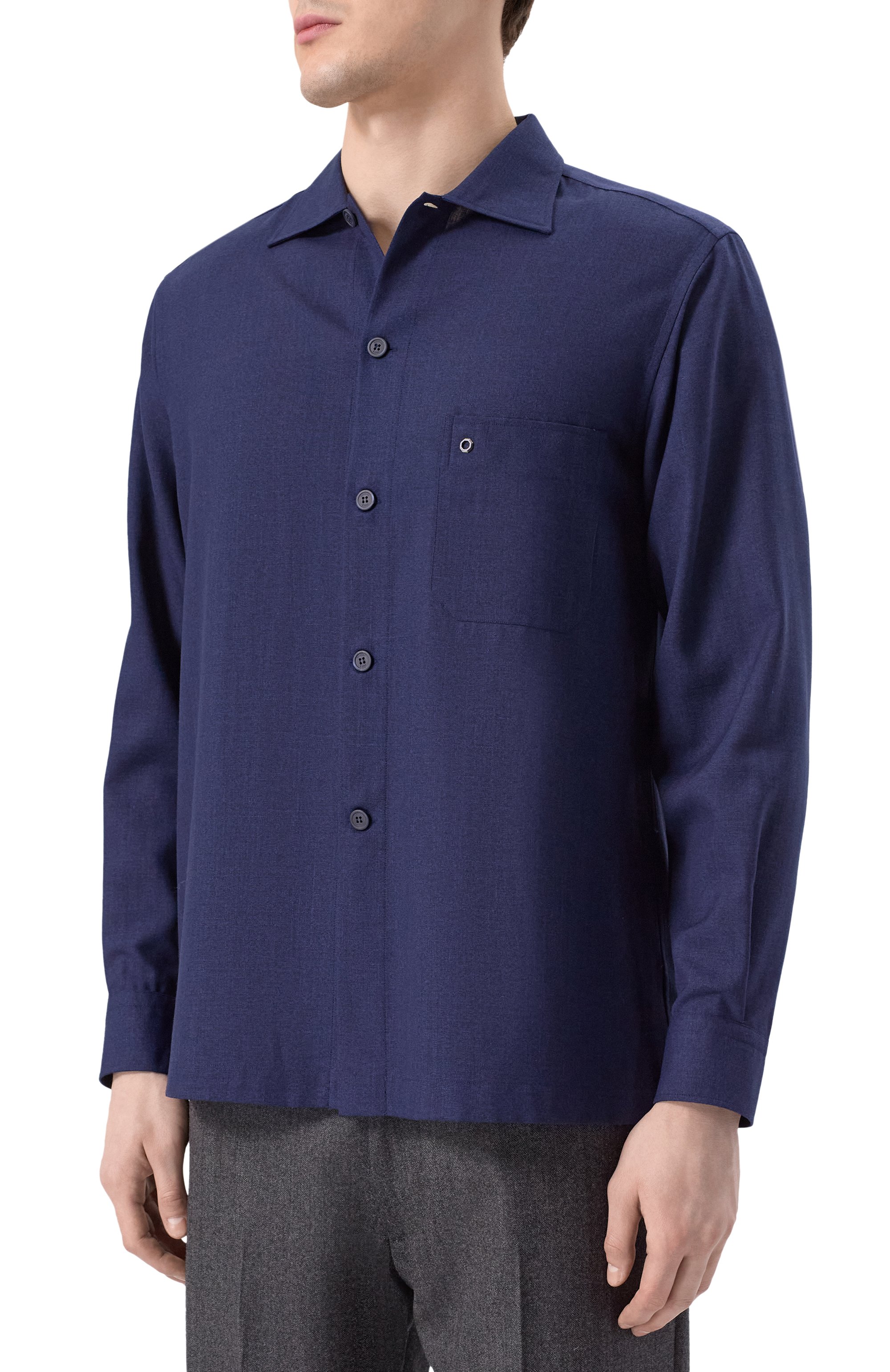 Рубашка из шерсти и �шелка STEFANO RICCI, арт. SP007777/WKL04S, фото 3