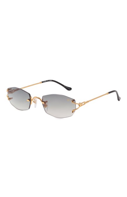 Женские солнцезащитные очки VINTAGE FRAMES зеленого цвета, арт. ASPEN 24KT G0LD/ARMY GREEN | Фото 1 (Региональные ограничения белый список (Axapta Mercury): Не проставлено; Тип очков: С/з; Нос: Не проставлено; Материал: Металл; Оптика Гендер: оптика-женское)