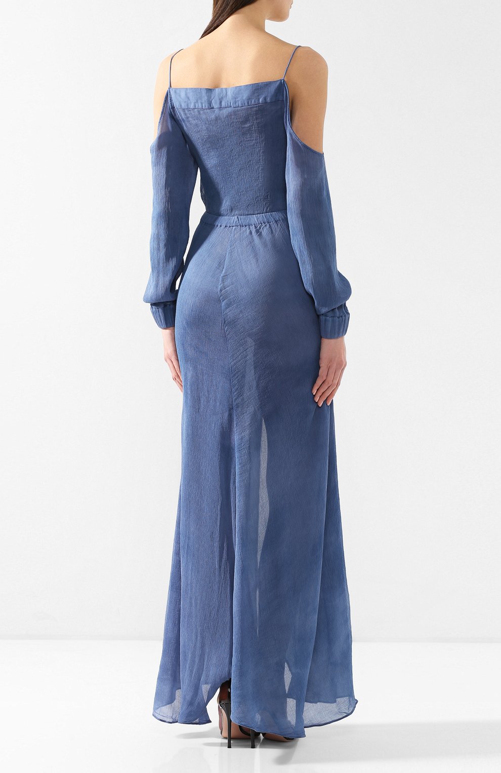 Шелковое платье BALMAIN, арт. RF16238/S017, фото 4