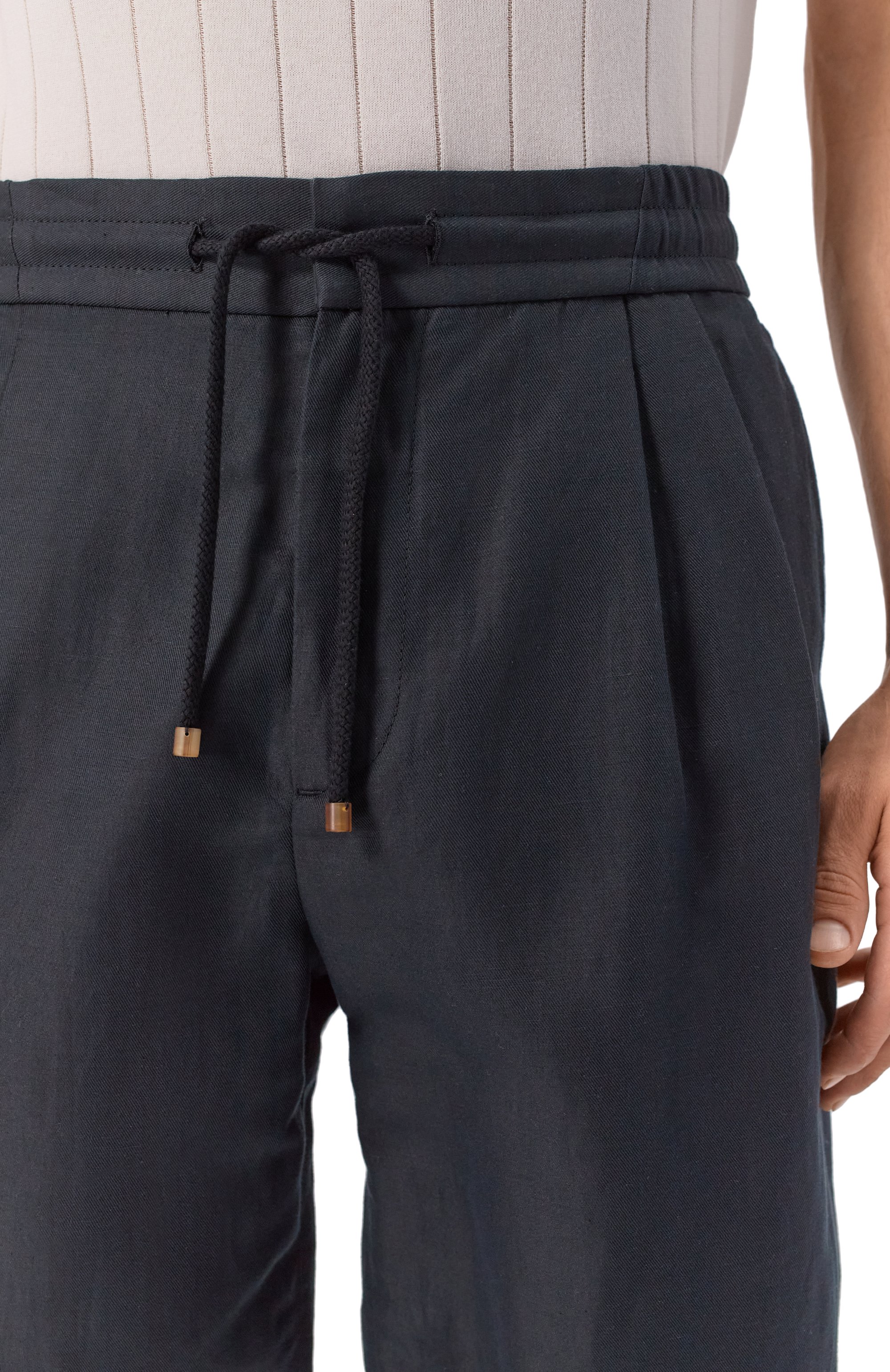 Шорты изо льна и хлопка BRUNELLO CUCINELLI, арт. MH255U0020, фото 5