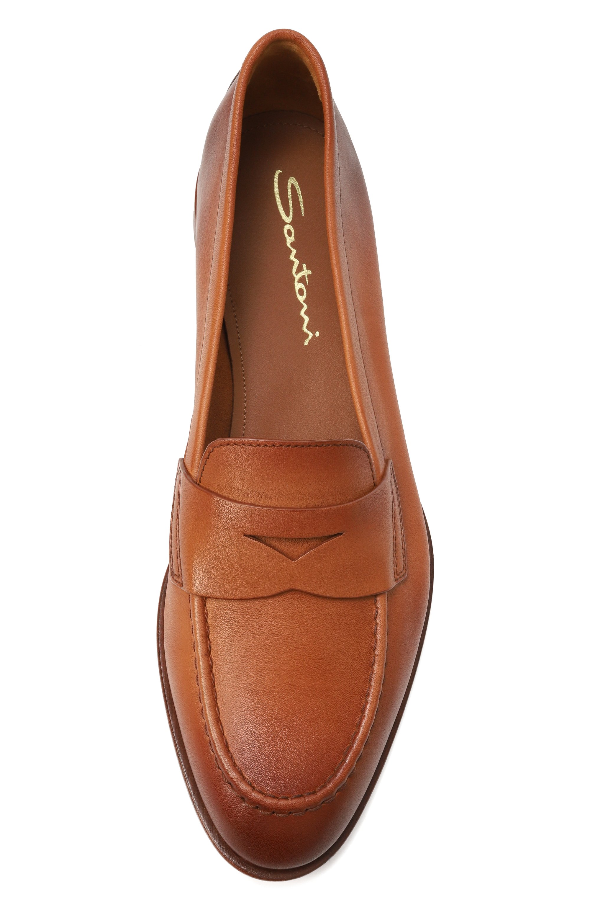 Кожаные пенни-лоферы SANTONI, арт. WUSG59962HAFSLGA, фото 6