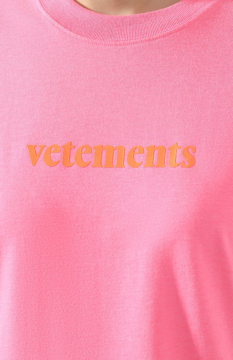 Футболка VETEMENTS, арт. SS20TR305 1610/W/FLU0 PINK, фото 5