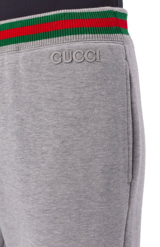 Хлопковые брюки Gucci 813653/XJG09 Серый  813653/XJG09 Фото 5