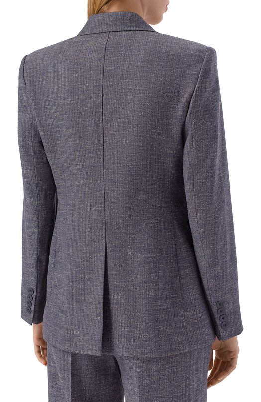 Жакет из шерсти и вискозы Max Mara Studio H0DEIDA Синий  H0DEIDA Фото 4