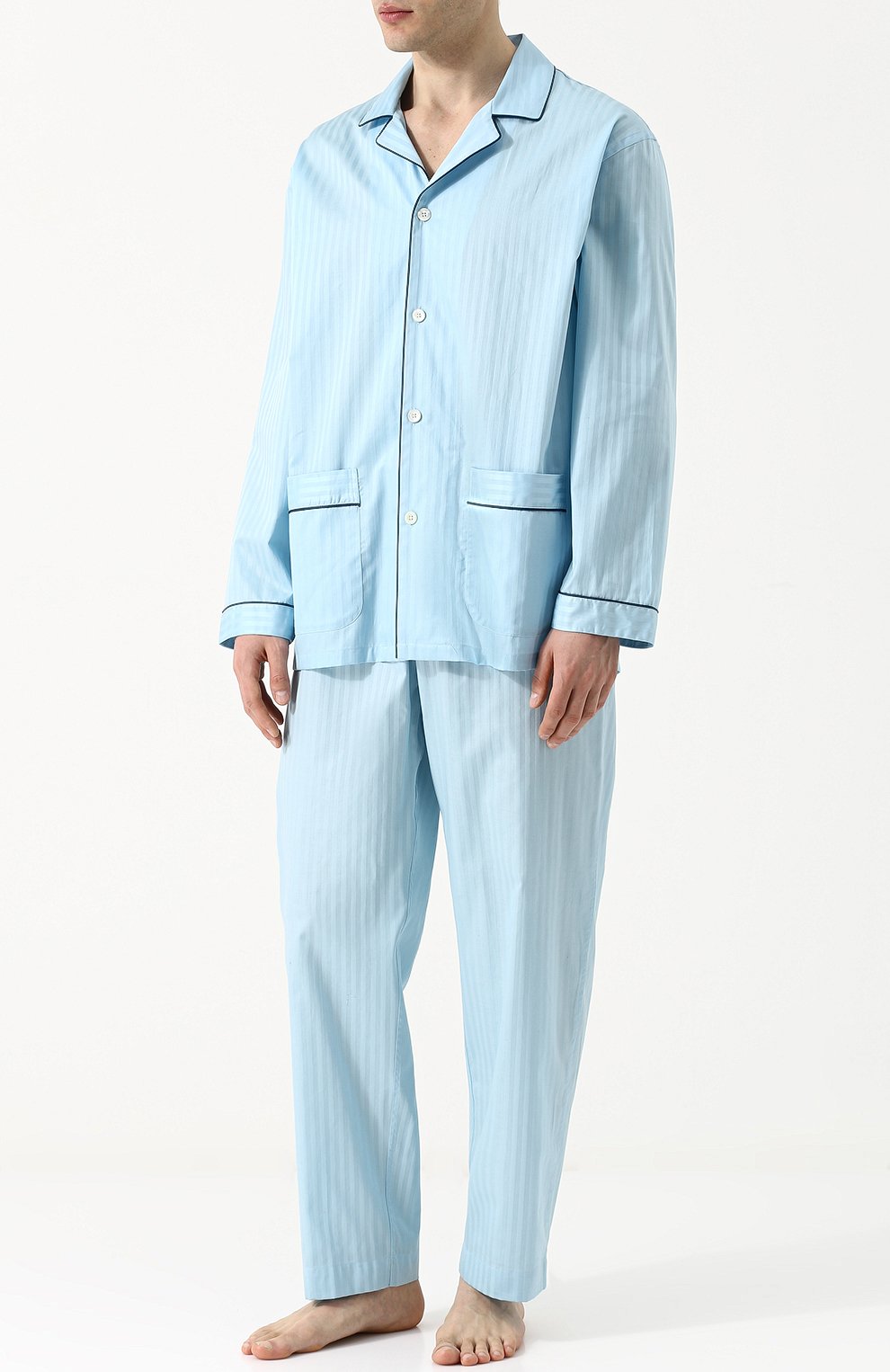 Хлопковая пижама в полоску ZIMMERLI, арт. 4699-75010, фото 1