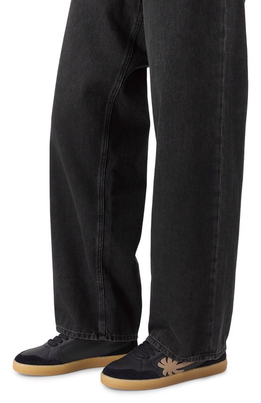 Кожаные кеды New Palm 1 Palm Angels PMIA099F25LEA001 Чёрный  PMIA099F25LEA001 Фото 3