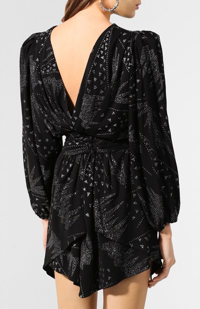Платье из вискозы ISABEL MARANT черного цвета по цене 212500 руб., арт. R01650-20P030I/VIENNA, фото 4 Платье из вискозы ISABEL MARANT, арт. R01650-20P030I/VIENNA, фото 4