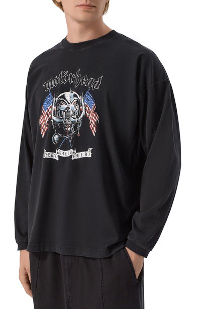 Хлопковый лонгслив vetements x motörhead VETEMENTS черного цвета по цене 109500 руб., арт. MH27LS238B, фото 3 Хлопковый лонгслив vetements x motörhead VETEMENTS, арт. MH27LS238B, фото 3