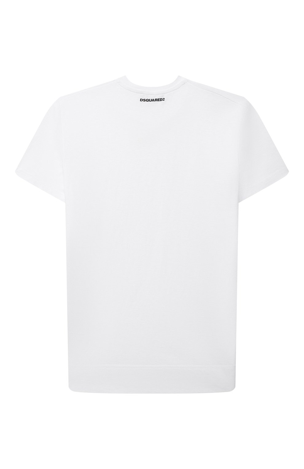 Хлопковая футболка DSQUARED2 белого цвета по цене 9950 руб., арт. DQ0666-D004G, фото 2 Хлопковая футболка DSQUARED2, арт. DQ0666-D004G, фото 2