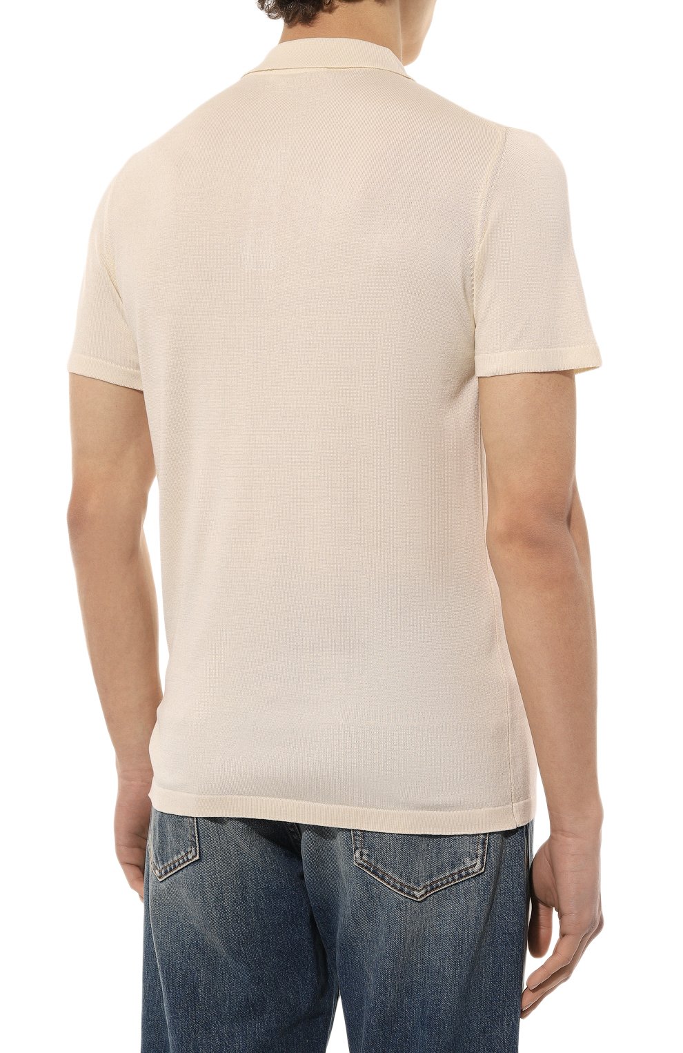 Шелковое поло DANIELE FIESOLI кремового цвета по цене 24900 руб., арт. DF0416, фото 4 Шелковое поло DANIELE FIESOLI, арт. DF0416, фото 4