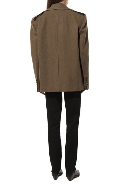 Шерстяное полупальто ANN DEMEULEMEESTER, арт. 2402-W-JA25-FA509-046, фото 4