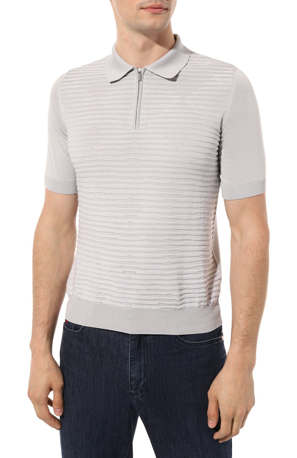 Поло из шелка и хлопка ZILLI, арт. MBZ-PZ082-0PTI1/MC01, фото 3