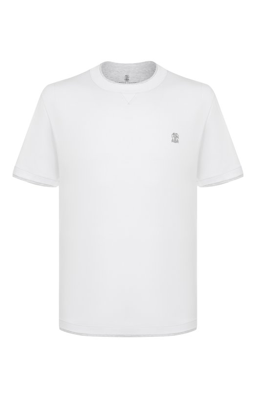 Хлопковая футболка Brunello Cucinelli M0B137451G Белый M0B137451G