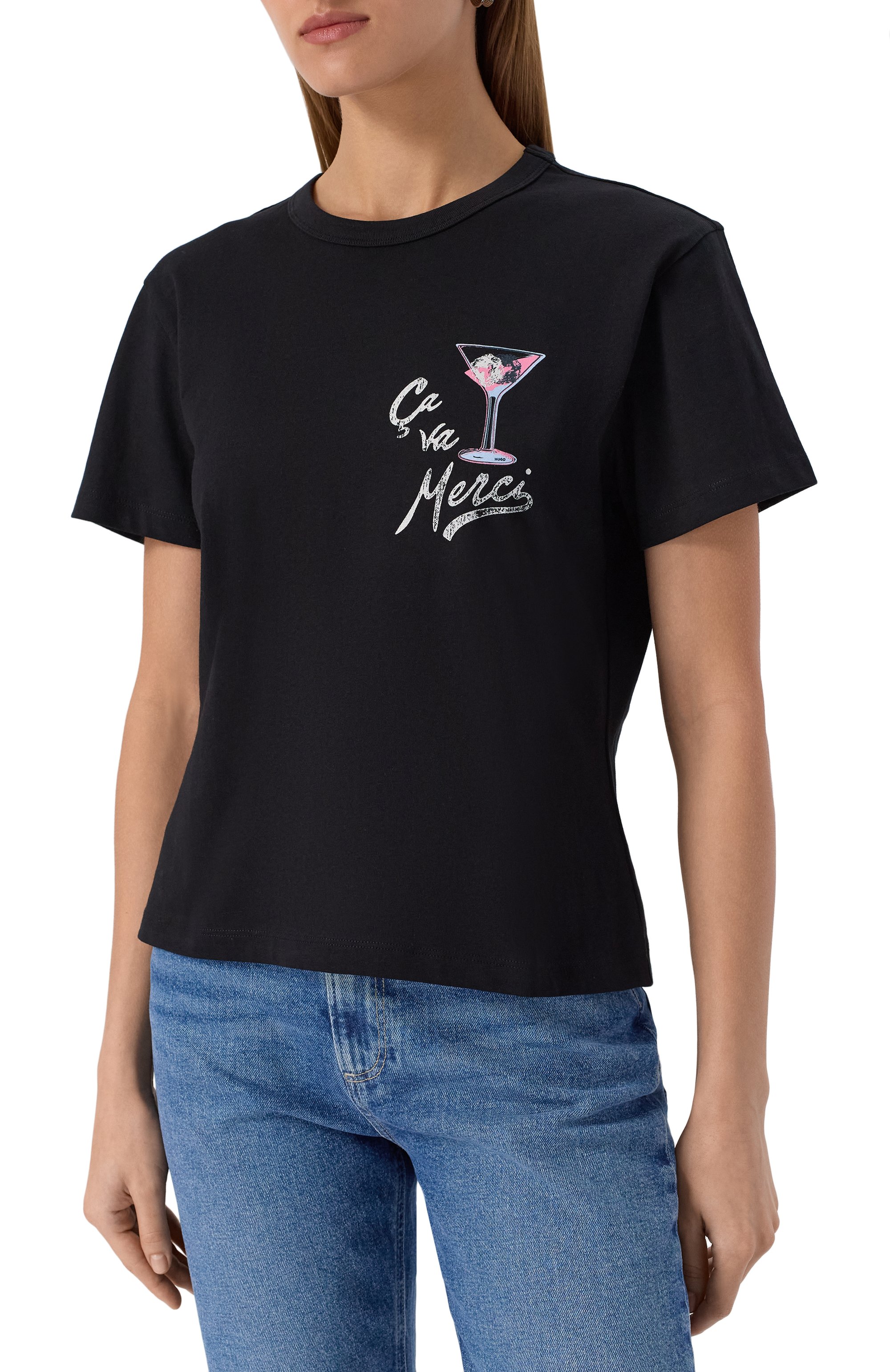 Хлопковая футболка HUGO, арт. 50544897, фото 3